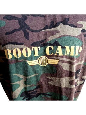 True Vintage T-shirt XL Single Stitch 2001 Camo Green Oklahoma City Church